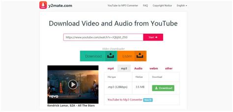 Y2mate.download is a free online youtube downloader which allows you to download videos(mp4) and audios(mp3) from youtube, facebook, vevo, vimeo, instagram, bilibili, niconico and more. Y2 Mate Mp3 : Y2Mate.com Review & Tutorial, Easily ...