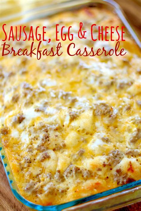 The Country Cook Sausage Egg And Cheese Biscuit Casserole Breakfast