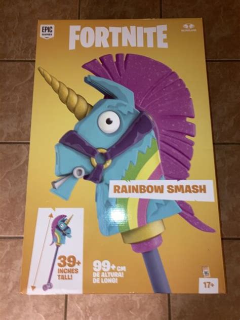 Mcfarlane Toys Fortnite Rainbow Smash Prop Replica Unicorn Pickaxe 39