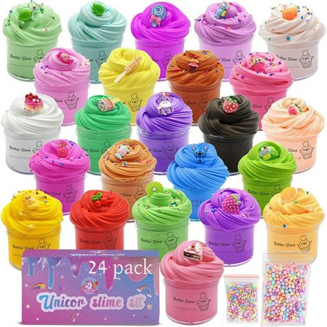 24 Pack Slime Butter Slime Stitchanimal And Fruit Slime， Stretchy