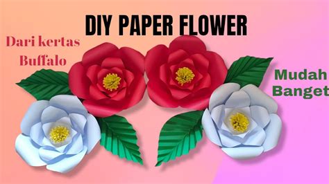 Cara Membuat Paper Flower Untuk Hiasan Agustusan Dari Kertaa Buffalo Mudah Banget Youtube