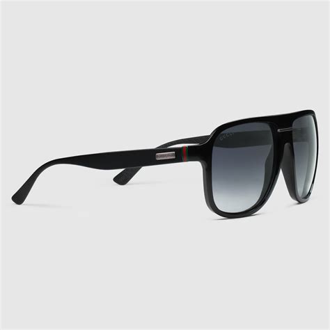 Lyst Gucci Aviator Aluminum Sunglasses In Black For Men