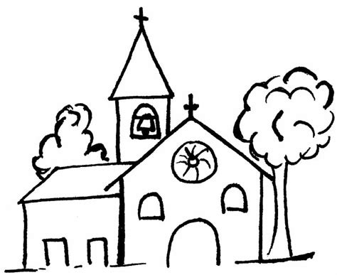 Dibujos De Iglesia Fácil Para Colorear Para Colorear Pintar E Imprimir