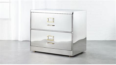 Stainless Steel File Cabinet Cb2