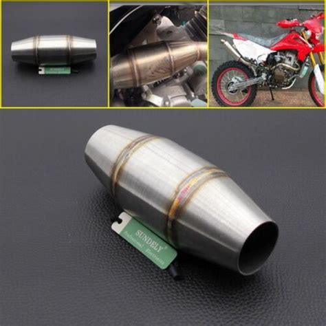 Motorcycle Stainless Exhaust Pipe Muffler Expansion Chamber Dirt Pit