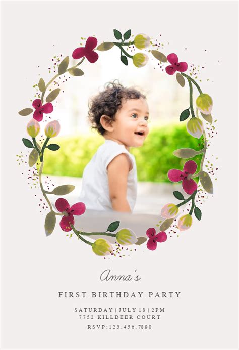 First Birthday Invitation Card Template Professional Sample Template