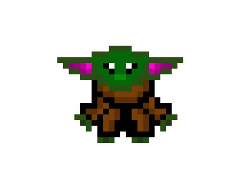 Baby Yoda Pixel Art Simple