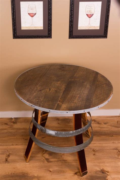 Buy starbond adhesives with this link for discounts. 1111 Distressed Round Top Wine Stave Table | Coffee table ...