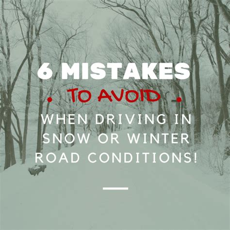 Avoid These 6 Mistakes For Driving In Snowwinter Roads