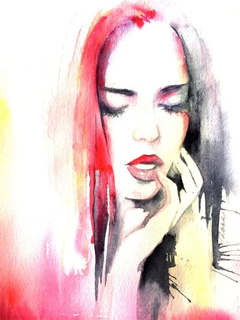 Fashion Illustration Art Print From Original Watercolor Painting