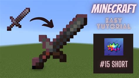 How To Build A Netherite Sword Statueminecraft Tutorial Youtube