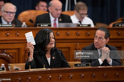 u s house judiciary committee member rep pramila jayapal holds a news photo getty images