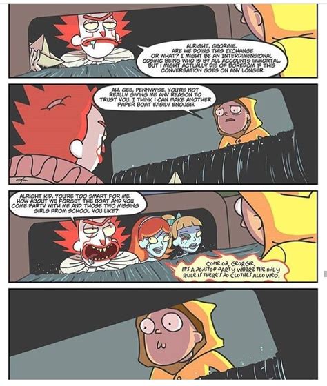 Rick And Morty X Pennywise Comic Rick And Morty Meme Rick And Morty