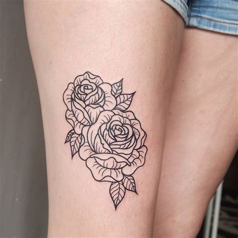 100+ images collection of rose tattoo thigh. 75 Best Rose tattoos for Women and Men to Ink - Lava360