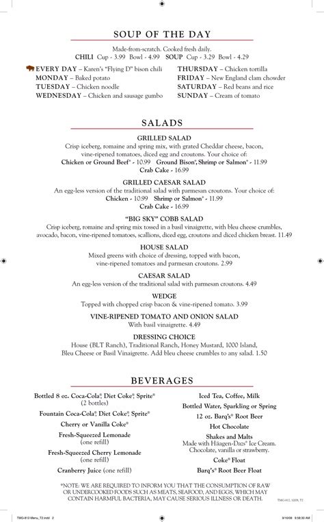 Menu Ted S Grill PDF