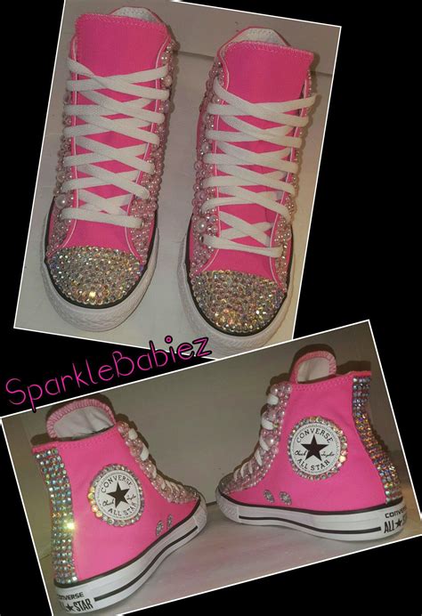 Custom Bling And Pearl Converse Chuck Taylors Bedazzled Shoes Bling