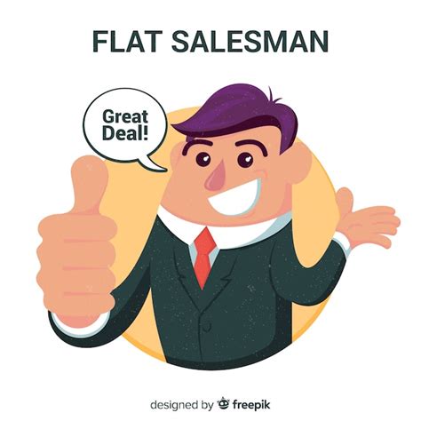 Free Vector Salesman Background In Flat Design