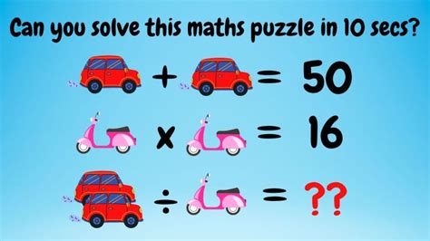 Brain Teaser Only Genius Can Solve Can You Solve This Maths Puzzle In