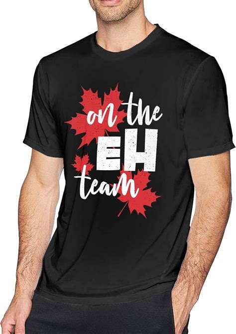 canada on the eh team t shirt for men graphic funny tops cotton athletic short sleeve tee