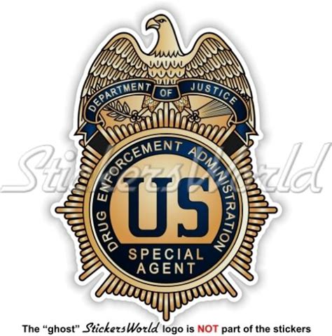 Us Justice Department Drug Enforcement Administration Badge Dea Sticker