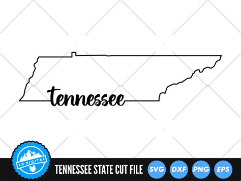 Tennessee Svg Tennessee Outline Usa States Cut File By Ld Digital