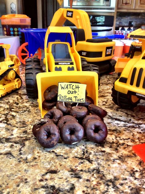 Chocolate Donuts Used As Truck Tires Dump Truck Party Dump Truck