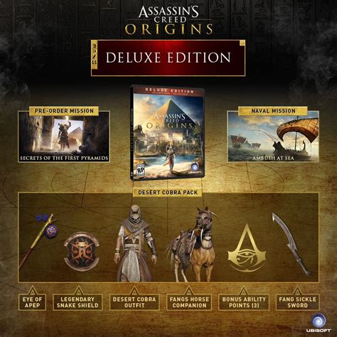 Assassin S Creed Origins Deluxe Steelbook Gold Edition And Collector S Edition Detailed Pre