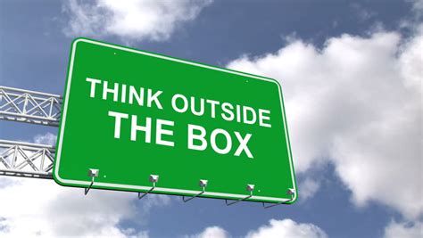 Ok, team, we need some ideas that are really outside the box if we're going to impress the ceo! Digital Animation Of Think Outside The Box Sign Against ...