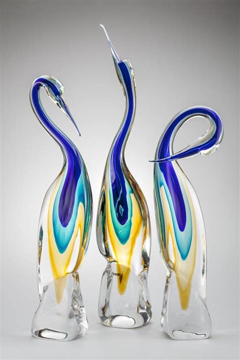 Birds Collection Murano Glass Sculptures From Venice Zanetti Murano Srl Murano Glass Birds