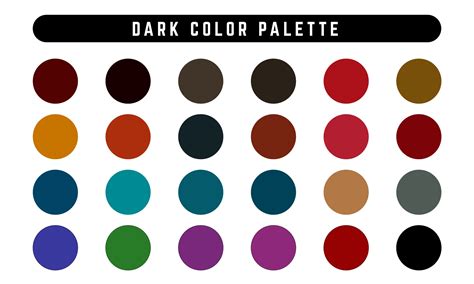 Dark Color Palette Set 2209352 Vector Art At Vecteezy