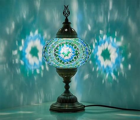 Demmex Turkish Moroccan Mosaic Table Bedside Night Tiffany Bedside
