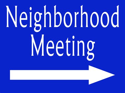 Neighborhood Meeting Templates