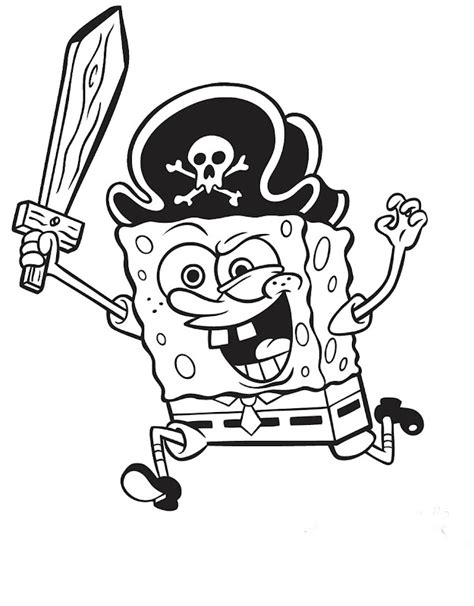 Spongebob Pirate Coloring Pages Coloring Pages