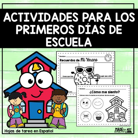 Hojas De Tarea Para Los Primeros D As De Escuela Spanish Worksheets School Worksheets Back To