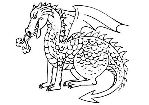 Desenhos para pintar e desenhos para colorir de dragao. Os Dragon Lindos e Perigosos - Desenhos preto e branco ...
