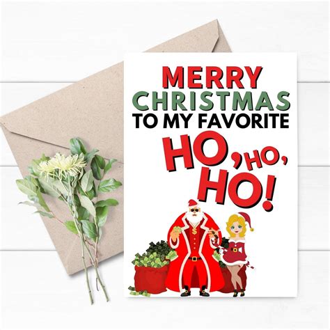 Merry Christmas To My Favorite Ho Ho Ho Christmas Card Etsy Canada