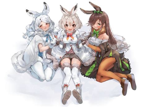 Arctic Hare European Hare And Mountain Hare Kemono Friends Drawn By