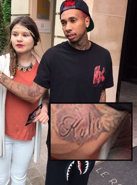 There is neck tattoo of red roses symbolizing his love life. The Complete History Of Tyga & Kylie Jenner's Relationship ...