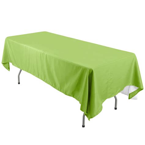 60x126 Apple Green Polyester Tablecloth