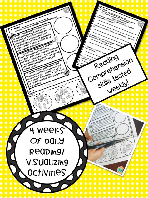 reading strategies worksheets visualizingreading comprehension