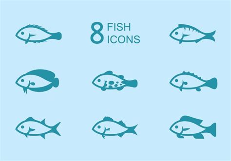 Fish Icons 116077 Vector Art At Vecteezy
