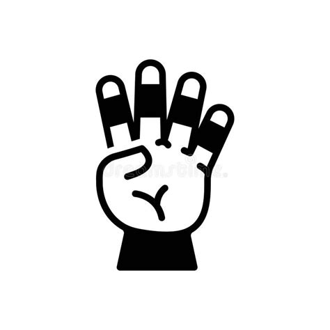 Black Solid Icon For Fingering Contagion And Fingering Stock
