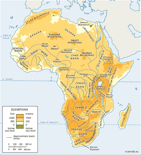 Answer the following questions on a piece of paper. Senegal Basin: physiographic regions of Africa -- Kids ...