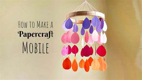 How To Make A Hanging Mobile Papercraft Mobile Youtube