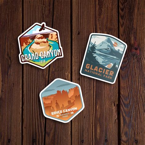 Us National Parks Vinyl Stickers Set 10 Pack Yellowstone Etsy