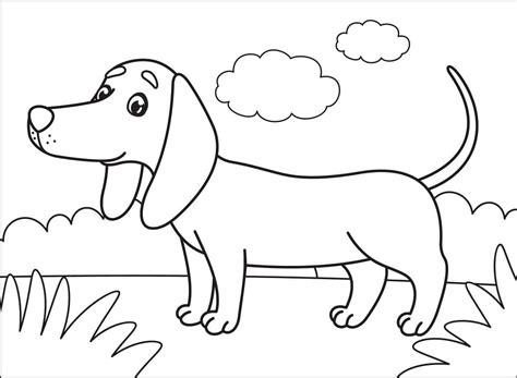 A Dachshund Dog Coloring Page Free Printable Coloring Pages For Kids
