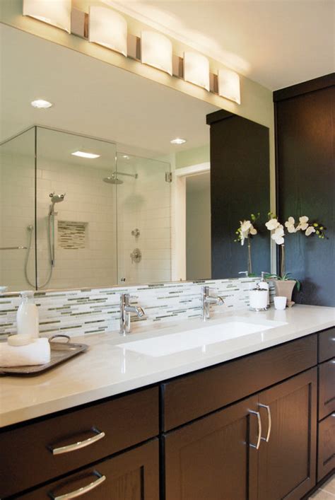 Brushed metal or chrome faucet accents can be added to create a truly modern and contemporary design aesthetic. Anyone have a single trough sink w/2 faucets in master ...