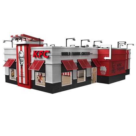 KFC Building 3D Model CGTrader