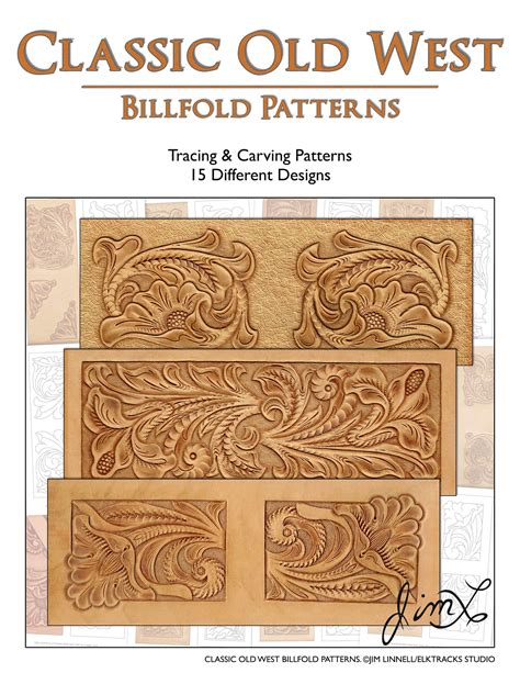 Classic Old West Billfold Patterns 15 Tracing And Carving Leather