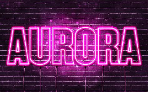 Aurora With Names Female Names Aurora Name Purple Neon Lights